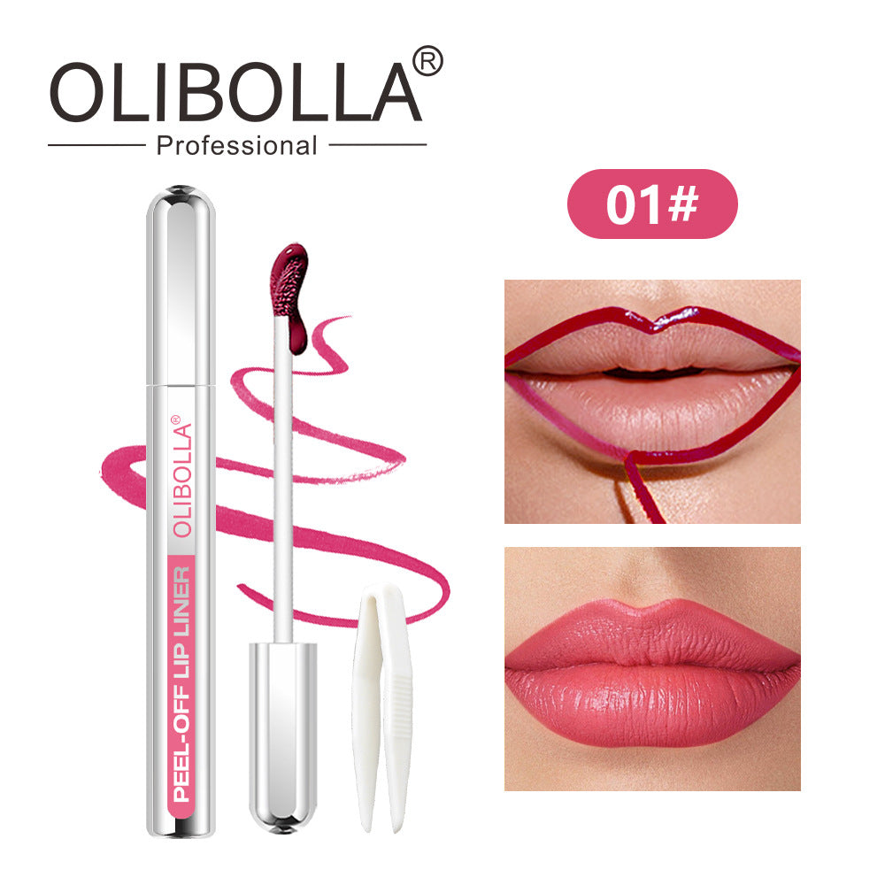 3.5ml Peel-Off Lip Liner Stain(Includes Free Tweezers), Long-Lasting, Easy Peel-Off, Smudge-proof LipLiner Tattoo for Women