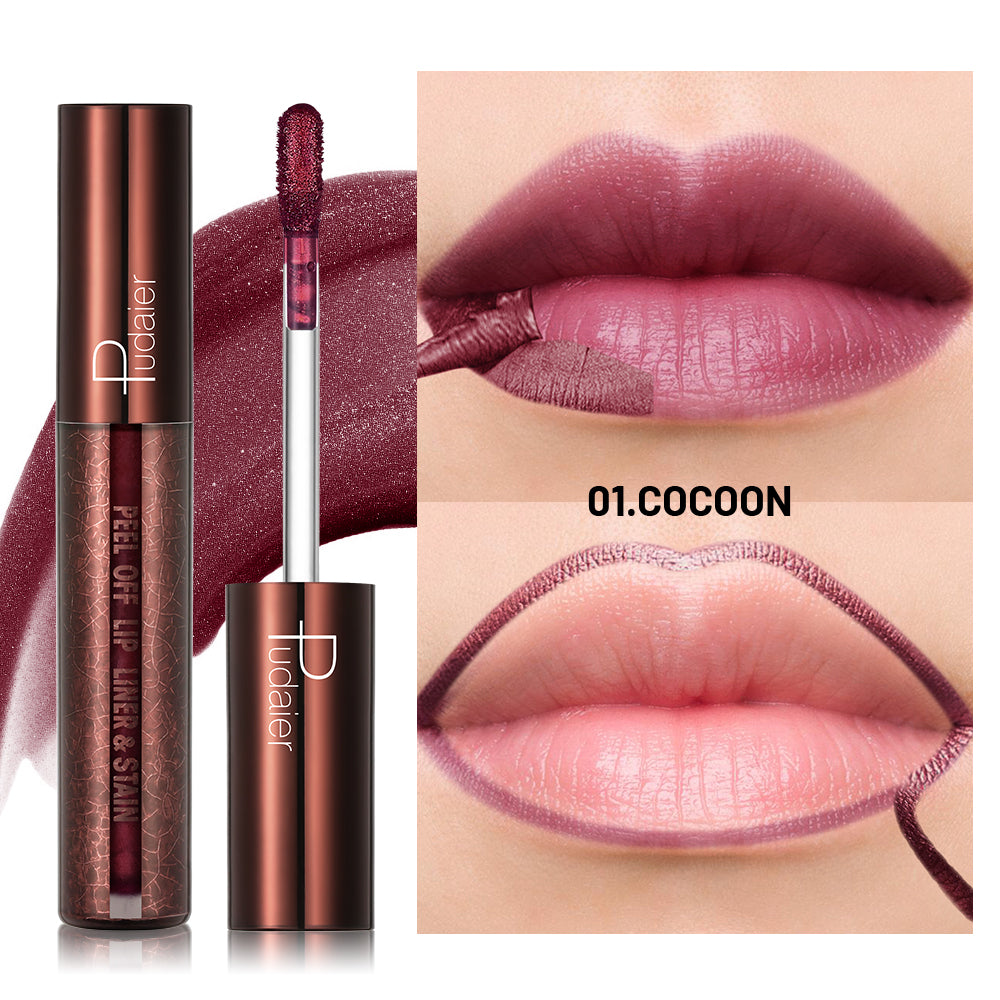 LIP LINER STAIN-Peel-Off Lip Tint, Gentle Formula, Long-lasting, Transfer-proof,  Smudge-proof