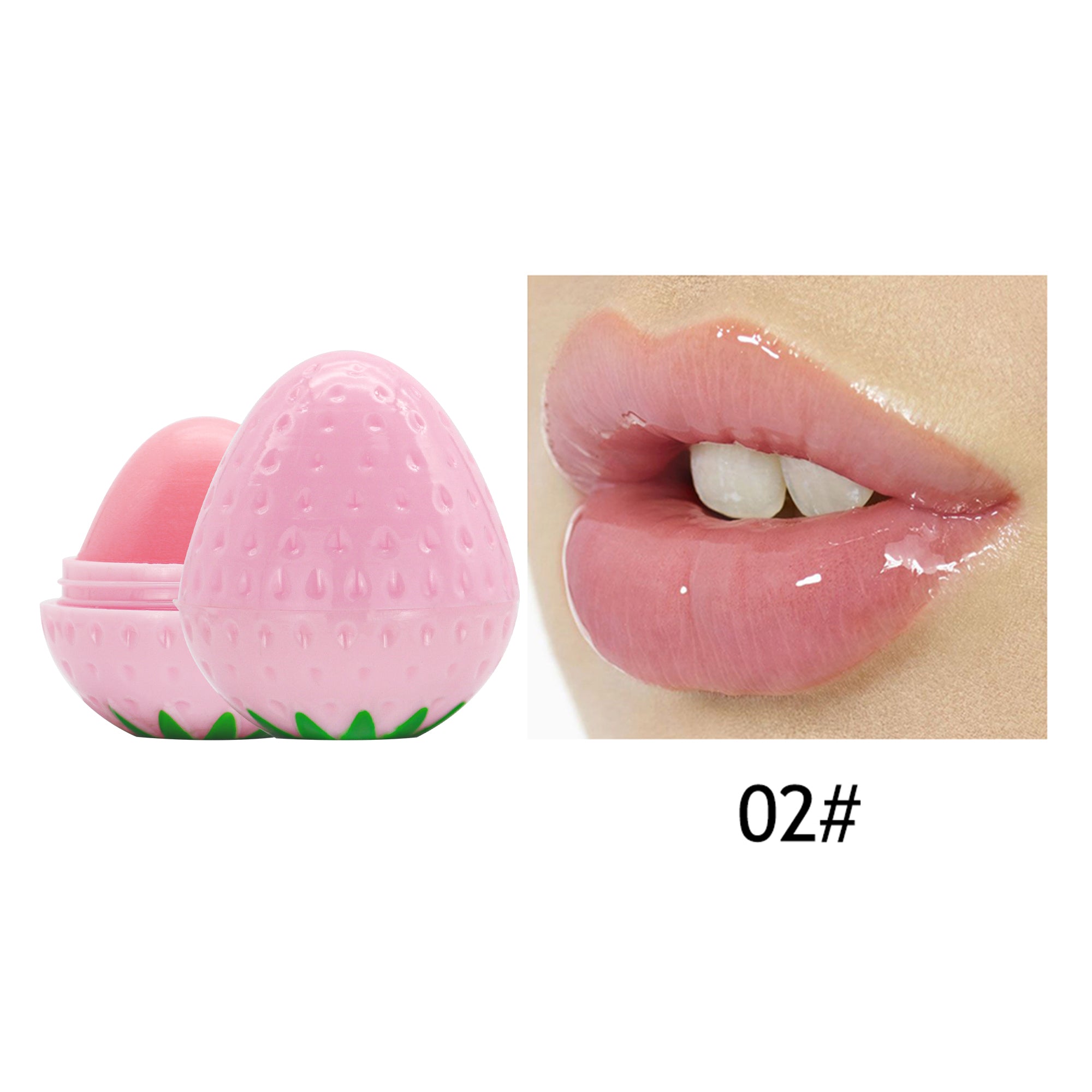 12g Lip Balm, Strawberry Lovely Shaped, Long-lasting Hydration & Travel-friendly Lip Balm