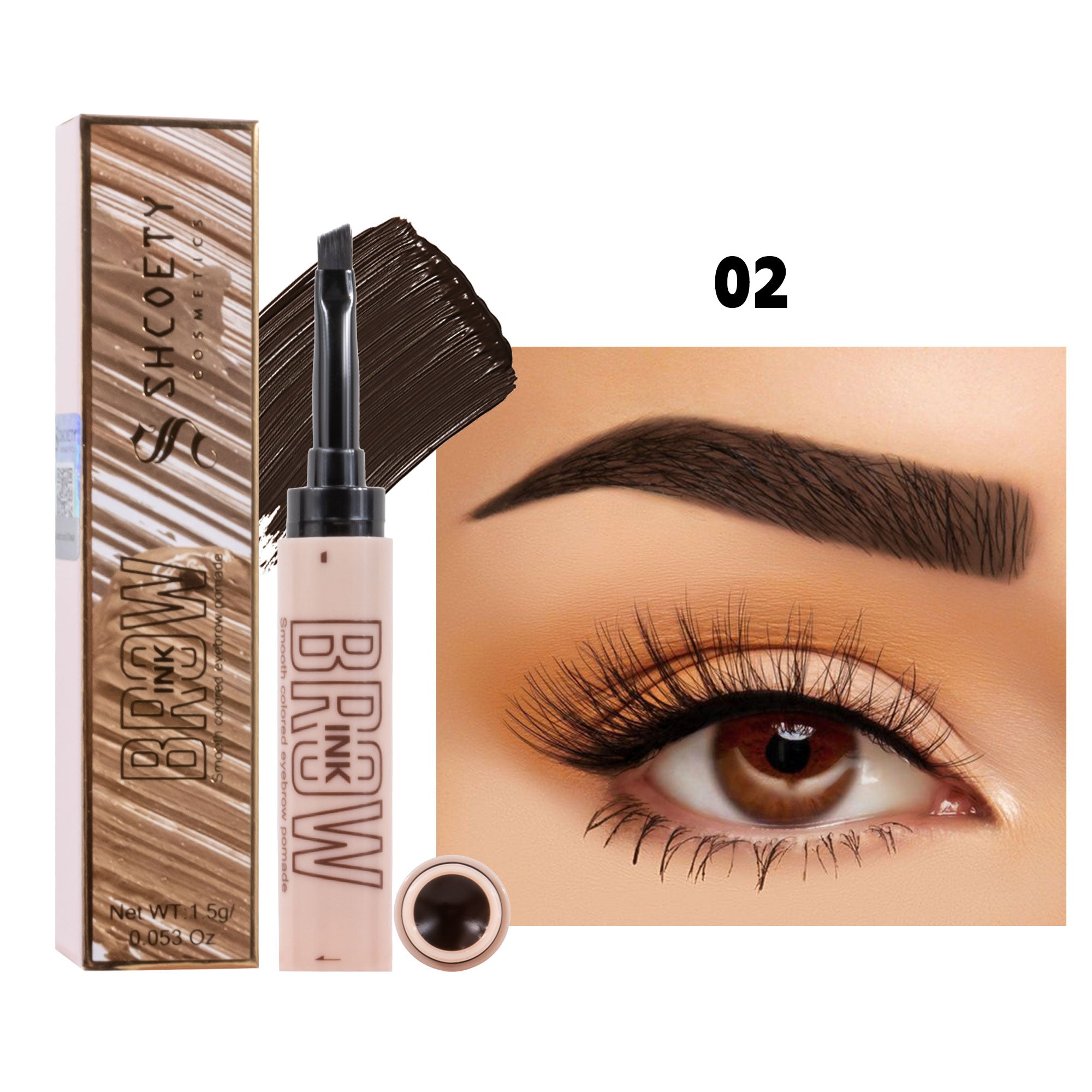 Smooth Colored Eyebrow Pomade ¨C Waterproof & Long-Lasting ¨C Smudge-Resistant ¨C 3 Shades Available