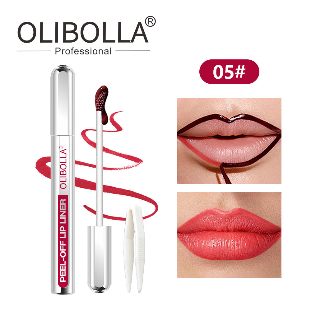 3.5ml Peel-Off Lip Liner Stain(Includes Free Tweezers), Long-Lasting, Easy Peel-Off, Smudge-proof LipLiner Tattoo for Women