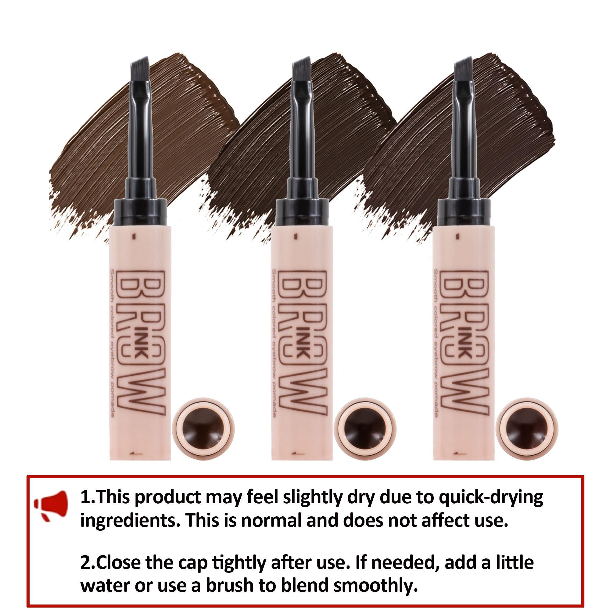 Smooth Colored Eyebrow Pomade ¨C Waterproof & Long-Lasting ¨C Smudge-Resistant ¨C 3 Shades Available