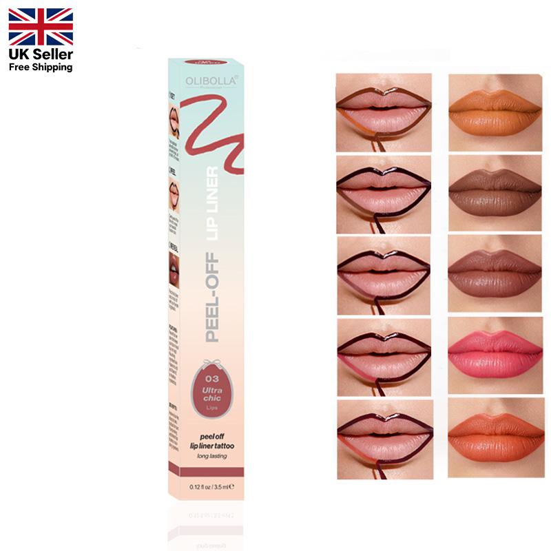 3.5ml Peel-Off Lip Liner Tattoo (Includes Tweezers), Long-lasting & Non-fading Peel Off Lip Stain for Women