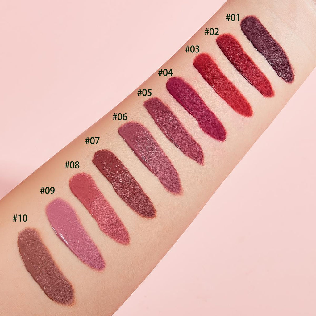 10pcs Lip Gloss Set, 10 Shades Lip Glaze Set, Waterproof, Long-Lasting, Delicate and Smooth Finish Lip Stick Set
