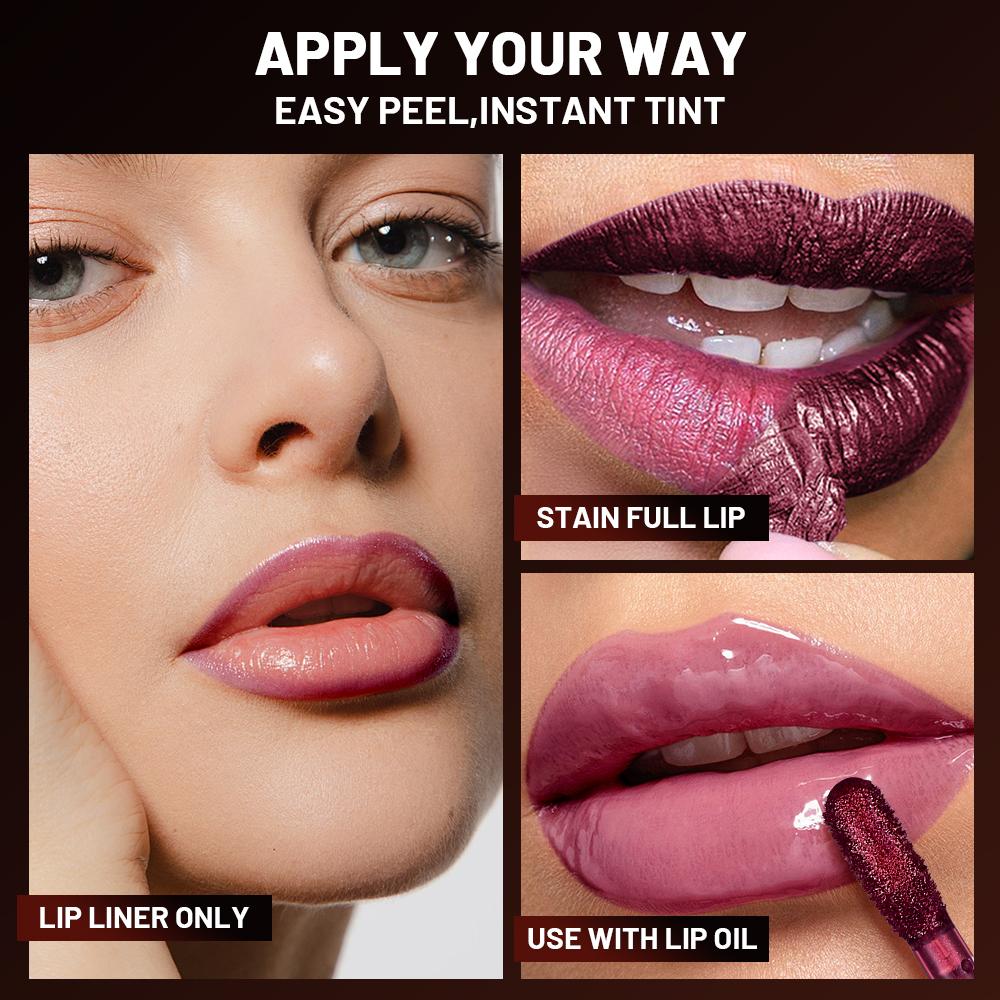 LIP LINER STAIN-Peel-Off Lip Tint, Gentle Formula, Long-lasting, Transfer-proof,  Smudge-proof