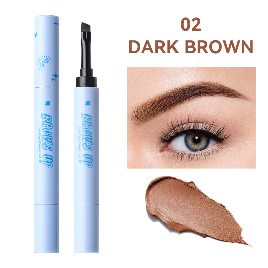 2 In 1 Eyebrow Pomade with Eyebrow Brush, Long-Lasting Eyebrow Makeup, Eyebrow Pencil