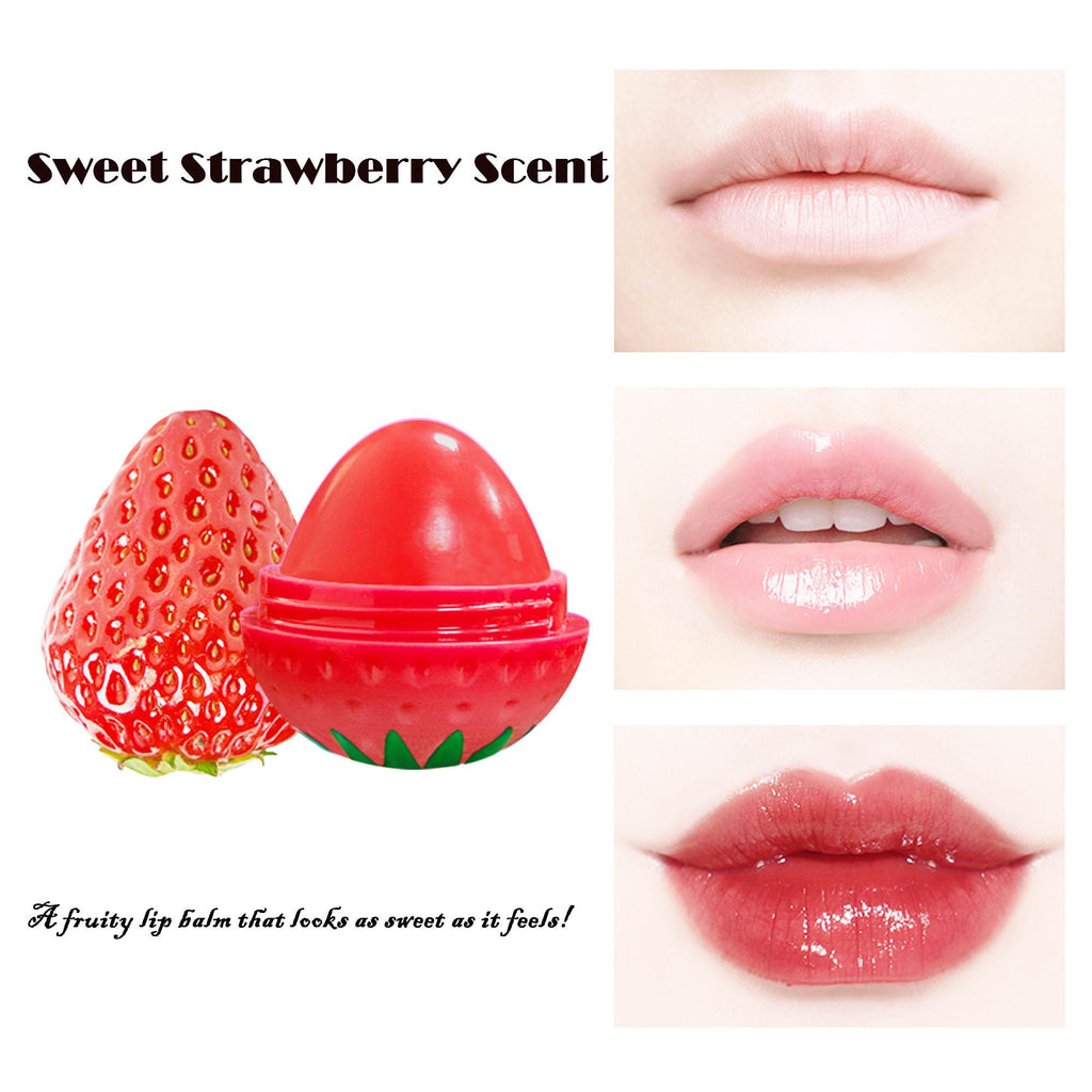 12g Lip Balm, Strawberry Lovely Shaped, Long-lasting Hydration & Travel-friendly Lip Balm