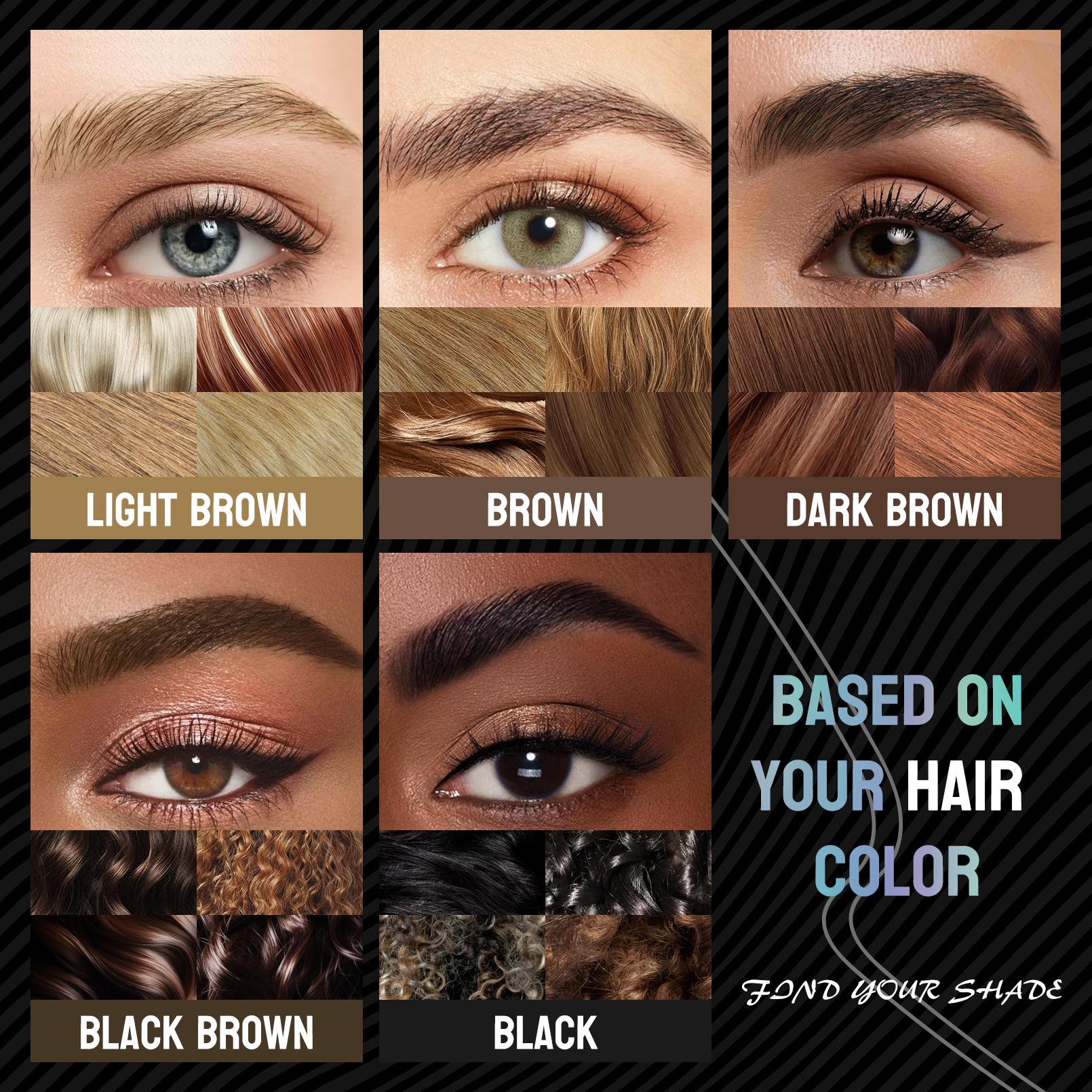 Double-Ended Eyebrow Pencil with Fork Tip & Brush ¨C Precise Liquid Brow Shaping, Easy Application for Beginners, Complete Eyebrow Grooming Kit