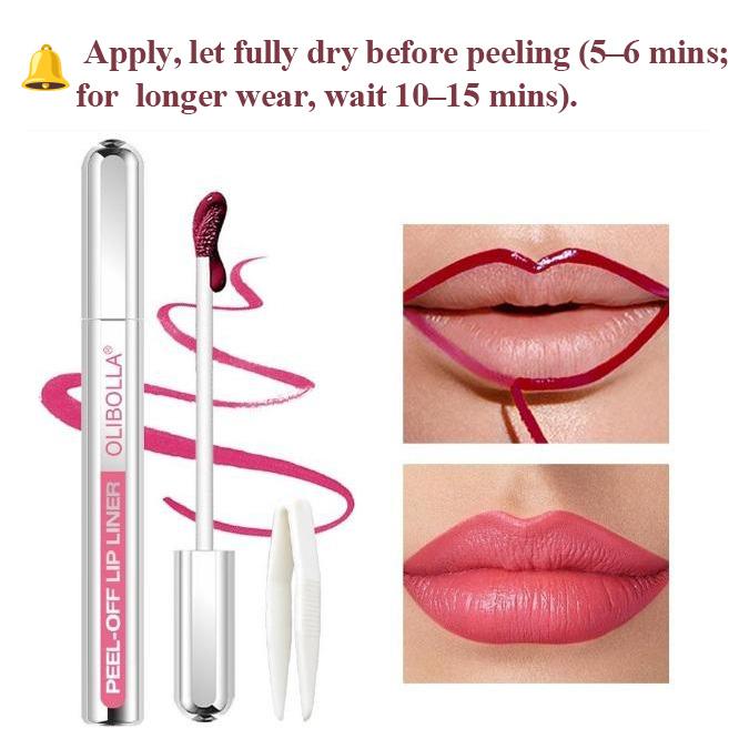 3.5ml Peel-Off Lip Liner Stain(Includes Free Tweezers), Long-Lasting, Easy Peel-Off, Smudge-proof LipLiner Tattoo for Women