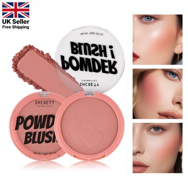 Facial Powder Blush, Long-lasting Face Matte Blush for Women, Natural-Looking Finish