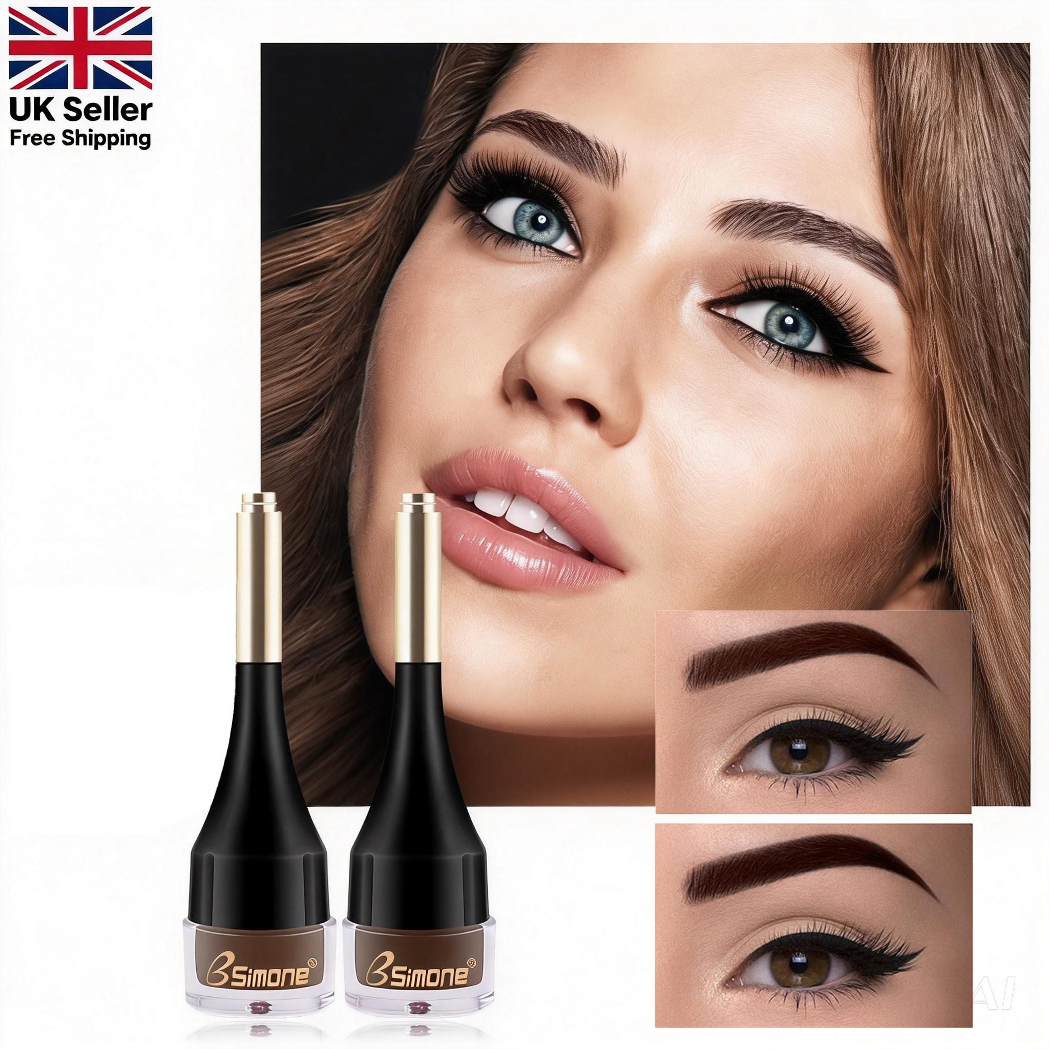 Air Cushion Eyebrow Gel with Brush, Eyebrow Color Eyebrow Gel Tinted Eyebrow Gel Waterproof Long Lasting Quick Dry Air Cushion Eyebrow Tint