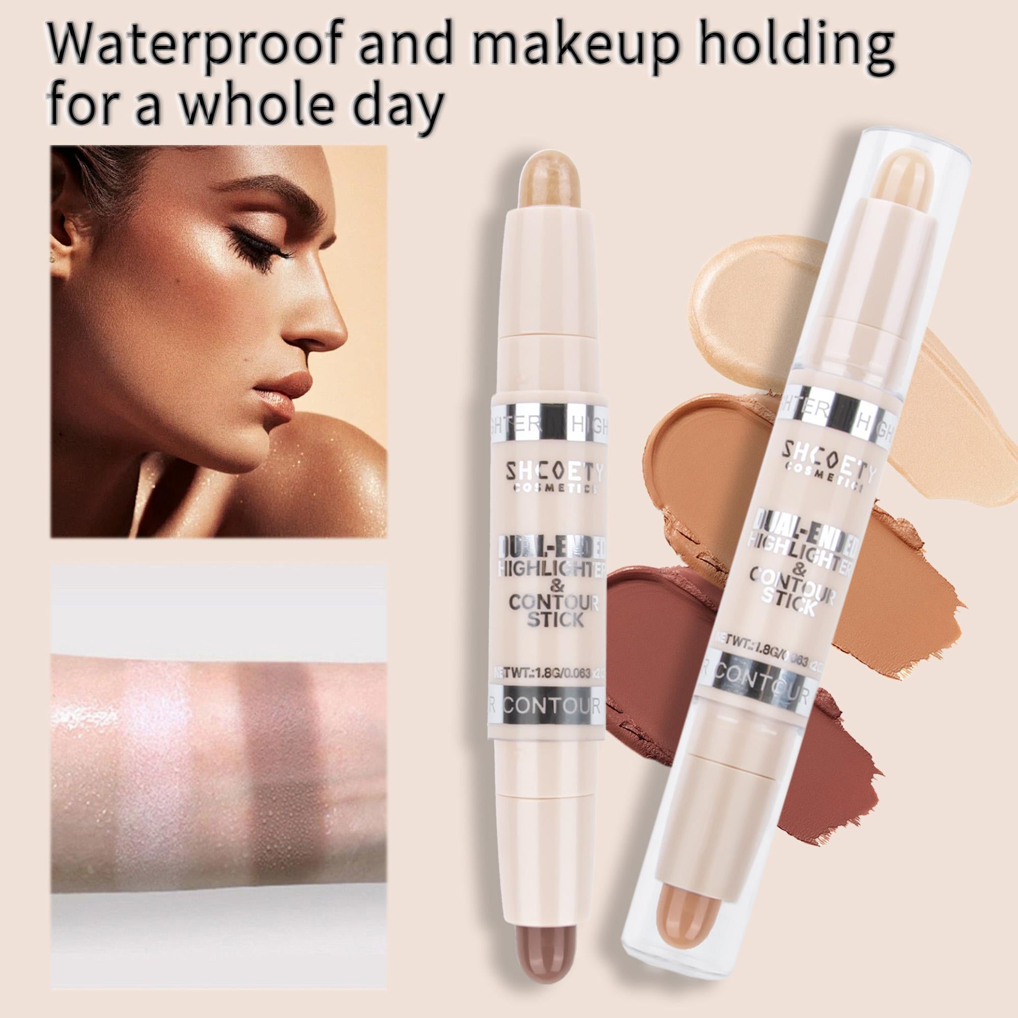 4pcs Double-Ended Contour & Highlight Stick, Long Lasting & Sculpt 3D Effects for Women