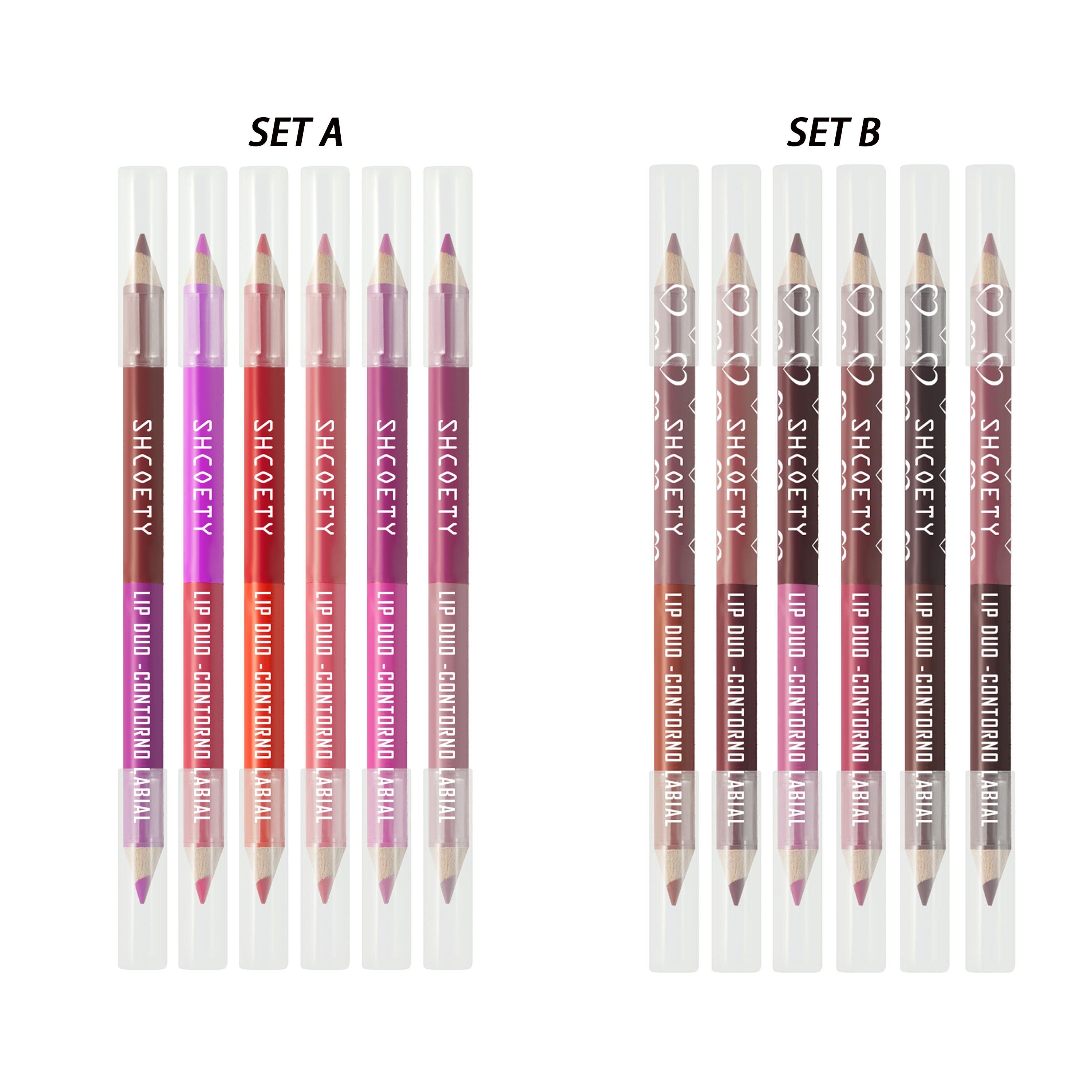 Lip Liner Pencil Set, 12 Colors Long-lasting & Smudgeproof Lip Liner for Women