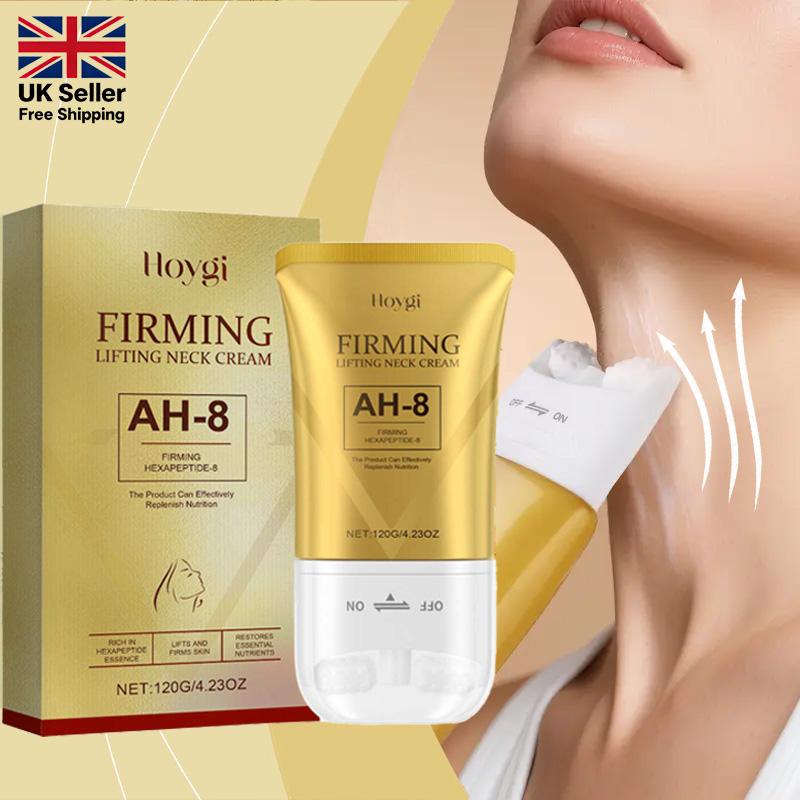 Neck Cream-Firming and Lifting Neck Cream, Double Roller Massage, Deep Moisturizing for Neck, Firming the Neck for Women
