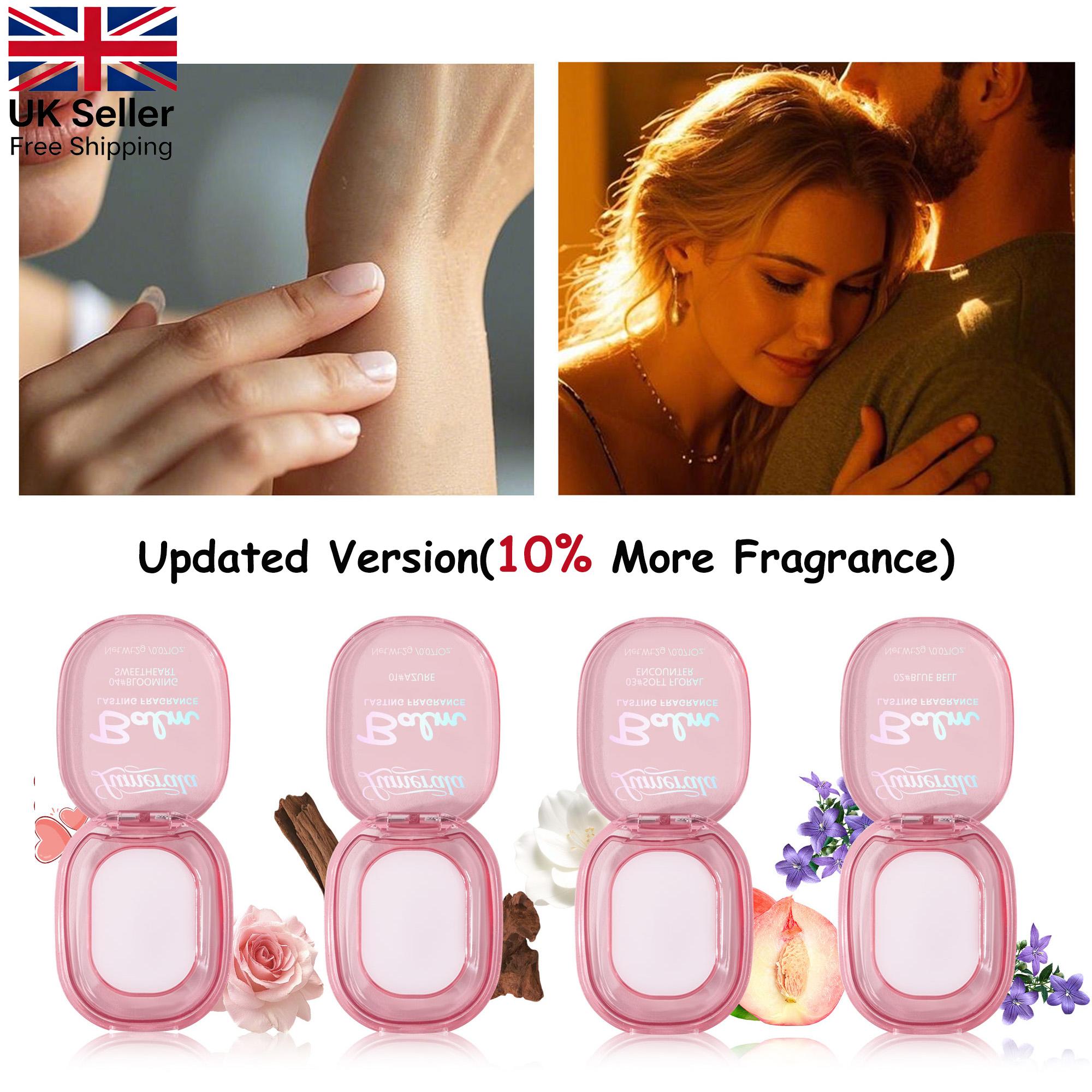 4-Scent Solid Body Fragrance Balm Set, Fresh Scent, Portable & Travel-Friendly Body Fragrance Balm for All Skin