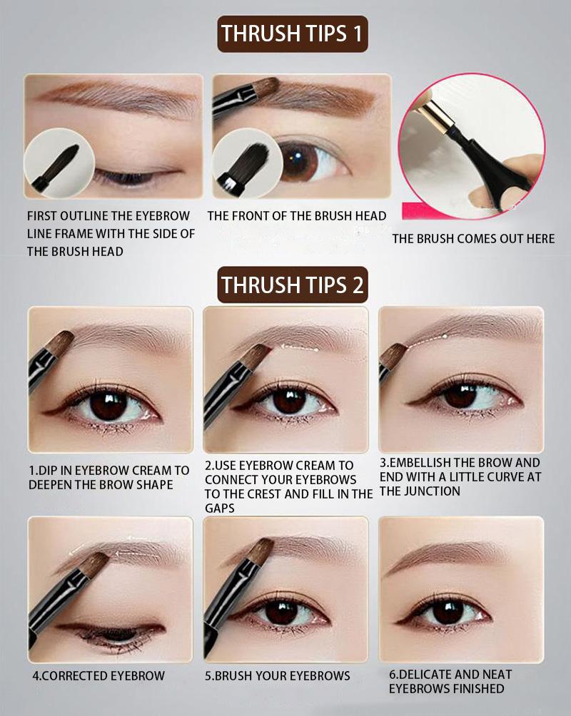 Air Cushion Eyebrow Gel with Brush, Eyebrow Color Eyebrow Gel Tinted Eyebrow Gel Waterproof Long Lasting Quick Dry Air Cushion Eyebrow Tint