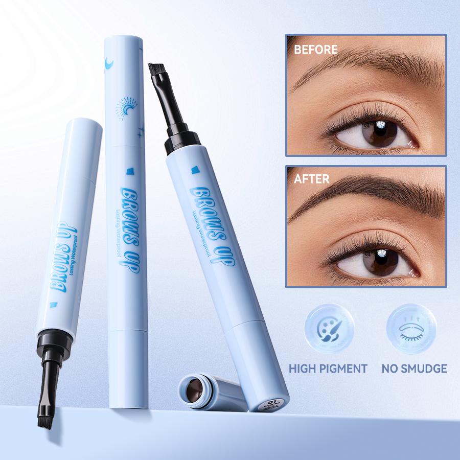 2 In 1 Eyebrow Pomade with Eyebrow Brush, Long-Lasting Eyebrow Makeup, Eyebrow Pencil