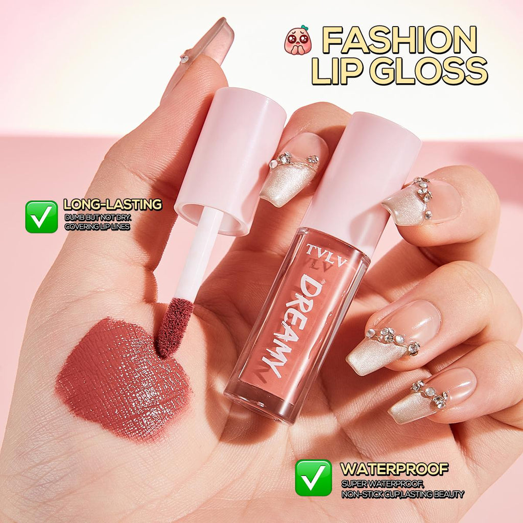 10pcs Lip Gloss Set, 10 Shades Lip Glaze Set, Waterproof, Long-Lasting, Delicate and Smooth Finish Lip Stick Set