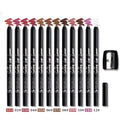Multi Stick Lip Liner, 12pcs/Set Long Lasting Lip Liner Set, Includes Sharpener, Waterproof Silky Lip Liner Pencil for Women