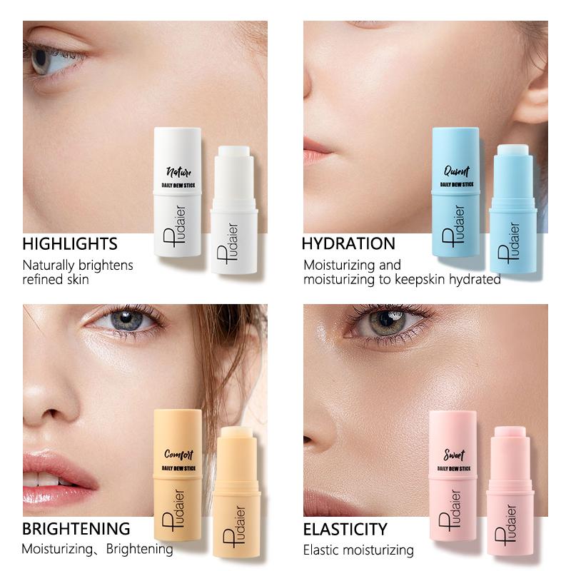 Face Primer Stick, Moisturizing Makeup Primer Stick, Hydrating Makeup Base, Daily Dew Stick, Long-lasting, Face Makeup Product for Women
