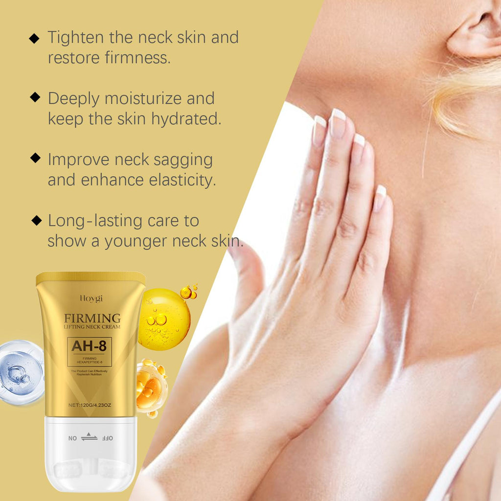 Neck Cream-Firming and Lifting Neck Cream, Double Roller Massage, Deep Moisturizing for Neck, Firming the Neck for Women