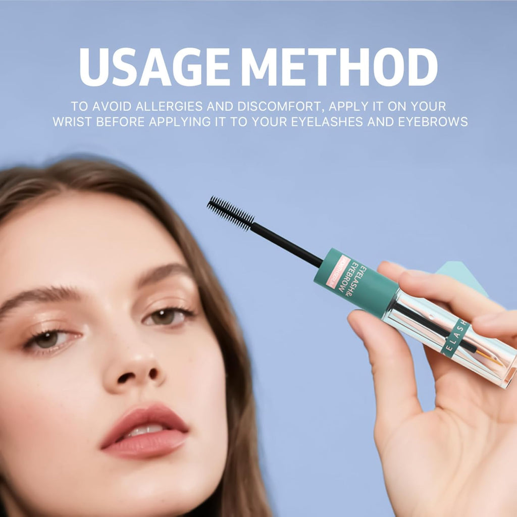 Eyelash & Brow Serum, Double-Ended Lash & Brow Care Formula, Gentle Nourishing Serum