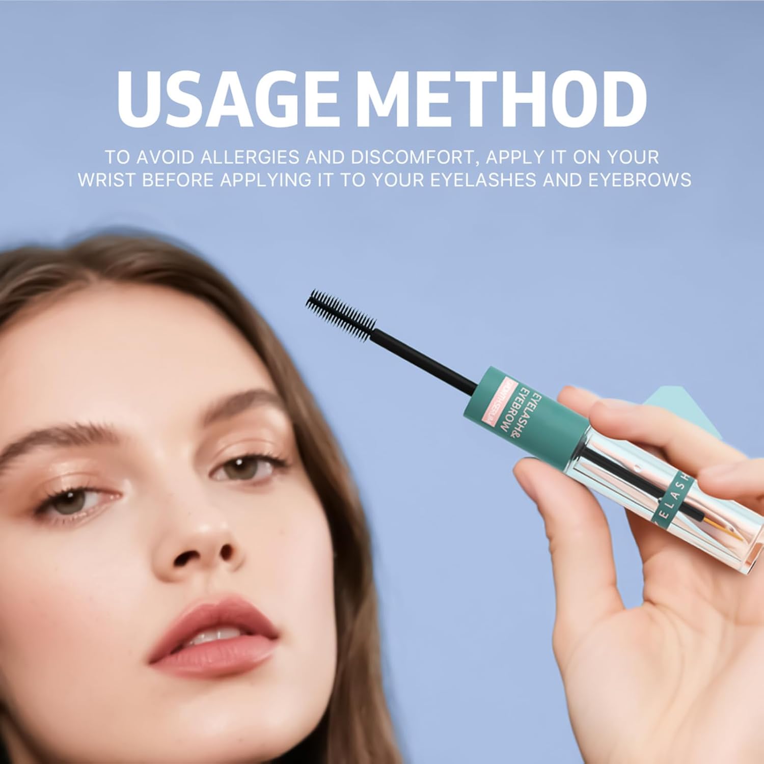 Eyelash & Brow Serum, Double-Ended Lash & Brow Care Formula, Gentle Nourishing Serum