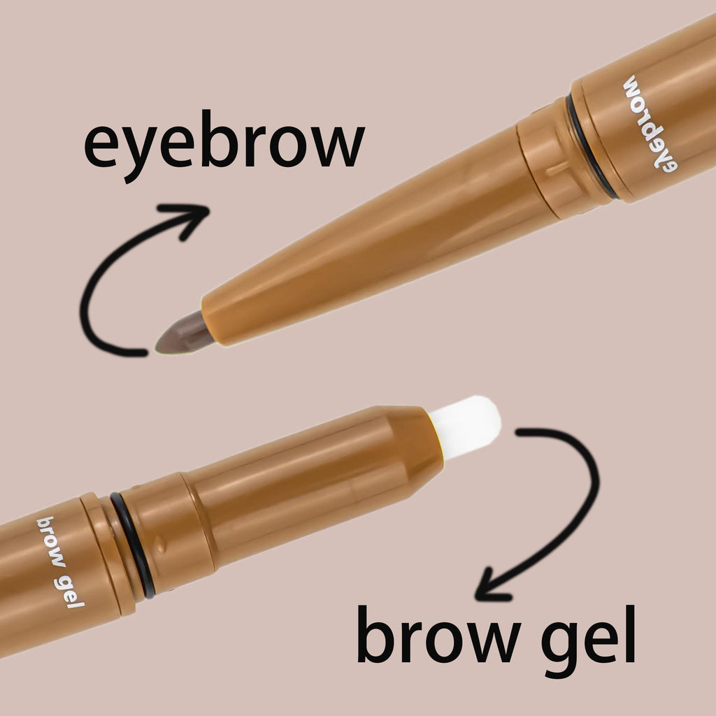 2-in-1 Eyebrow Pen & Brow Freeze Gel, Sketch, Define & Set, Smudge-Proof, Long-Lasting Definition, Eyebrow Crayon Pomade + Clear Eyebrow Wax Pencil, Brow Lift for a Natural Look