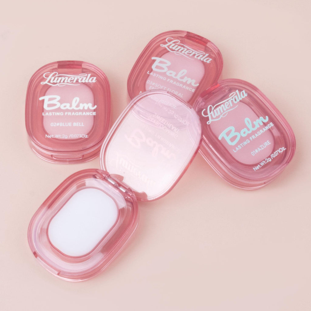 4 x Fresh-Scented Solid Body Fragrance Balm Set, Portable & Travel-Friendly Body Fragrance Balm for All Skin