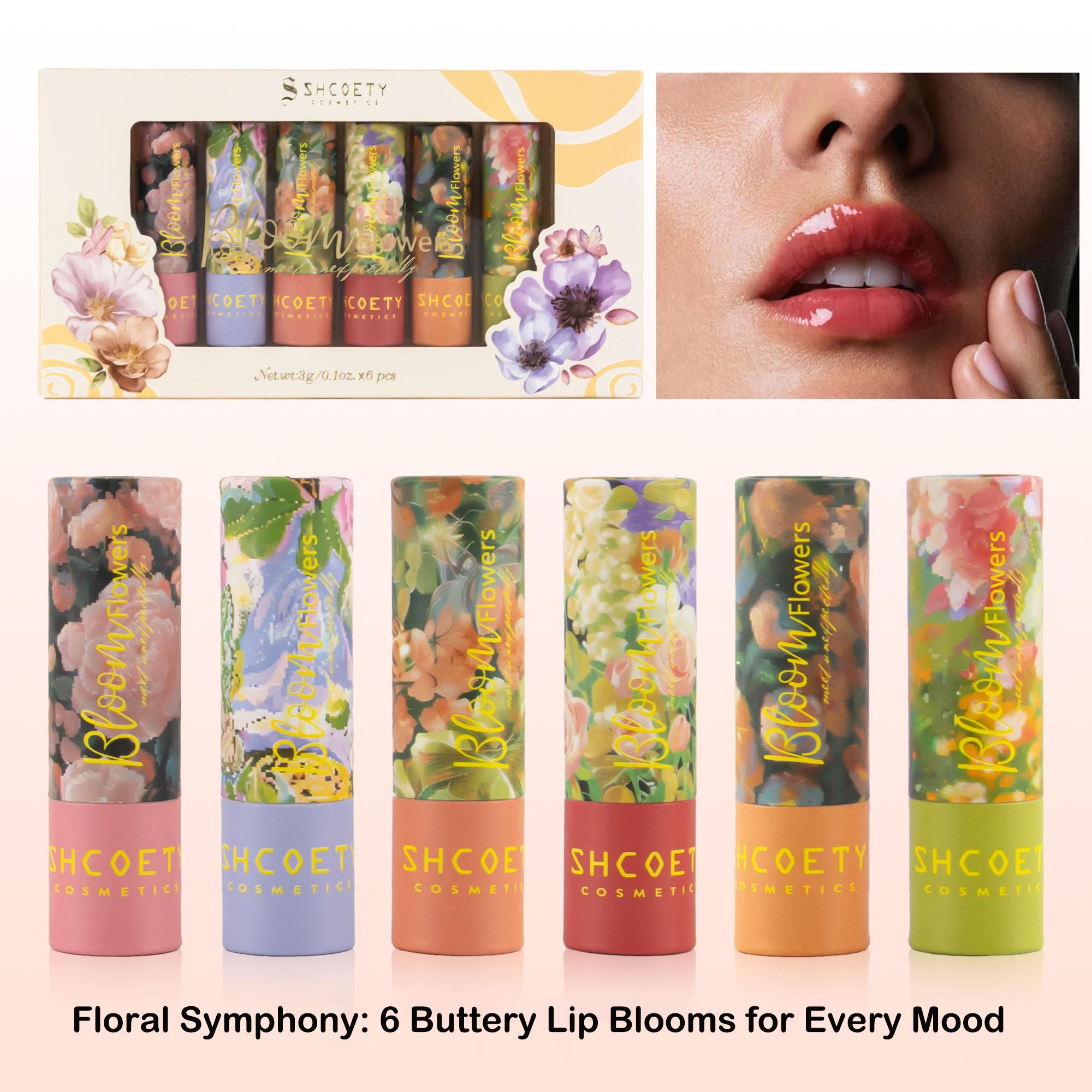 6 Pcs Hydrating Lip Balm Set, Lovely Scent, Long-Lasting Moisture, Soft and Smooth Lips, Rich Hydration for Women Daily Use