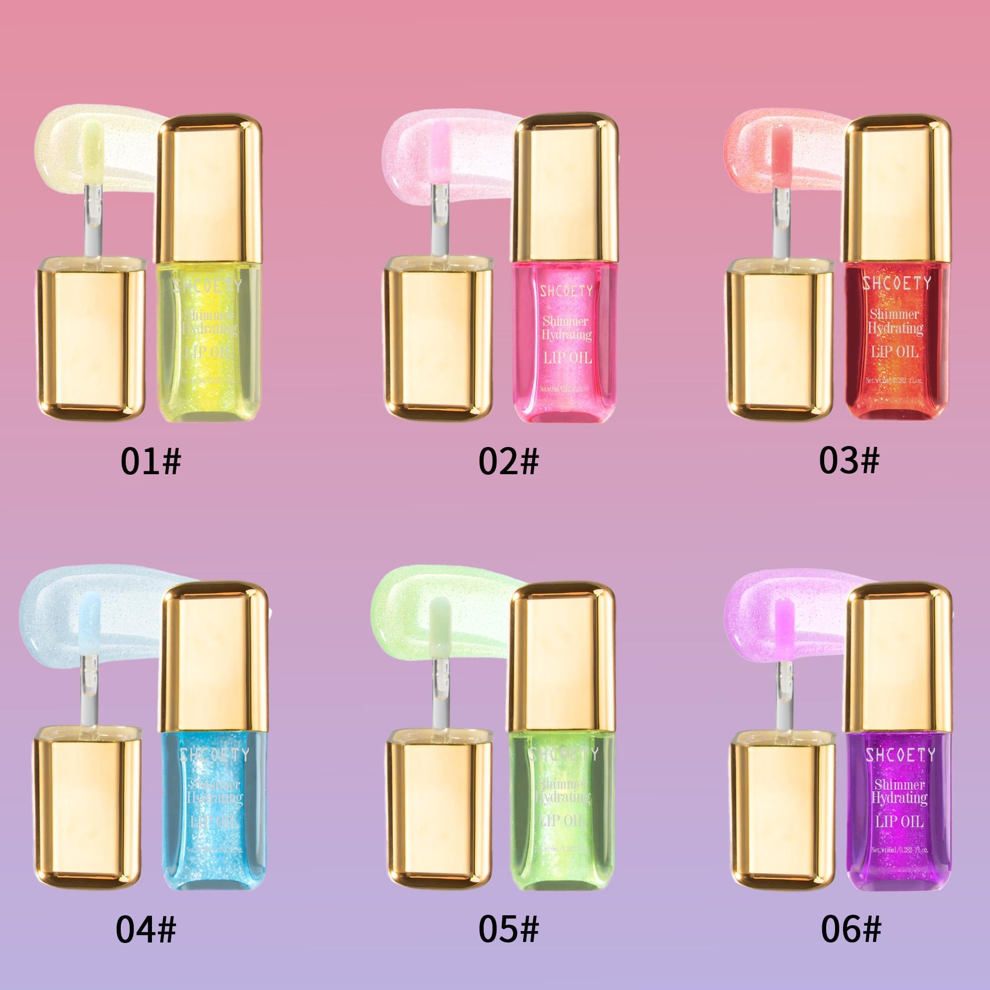 6pcs Hydrating Lip Oil Set - Long-Lasting Moisture & Nourishing Shine ¨C 6ml ¡Á 6