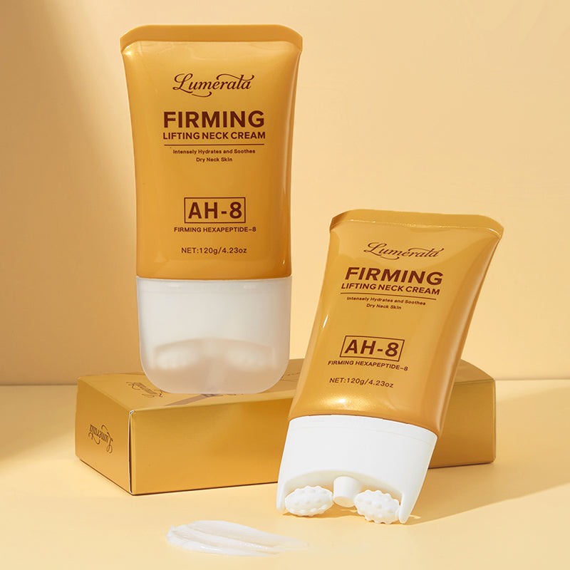 Neck Cream-Firming and Lifting Neck Cream, Double Roller Massage, Deep Moisturizing for Neck, Firming the Neck for Women