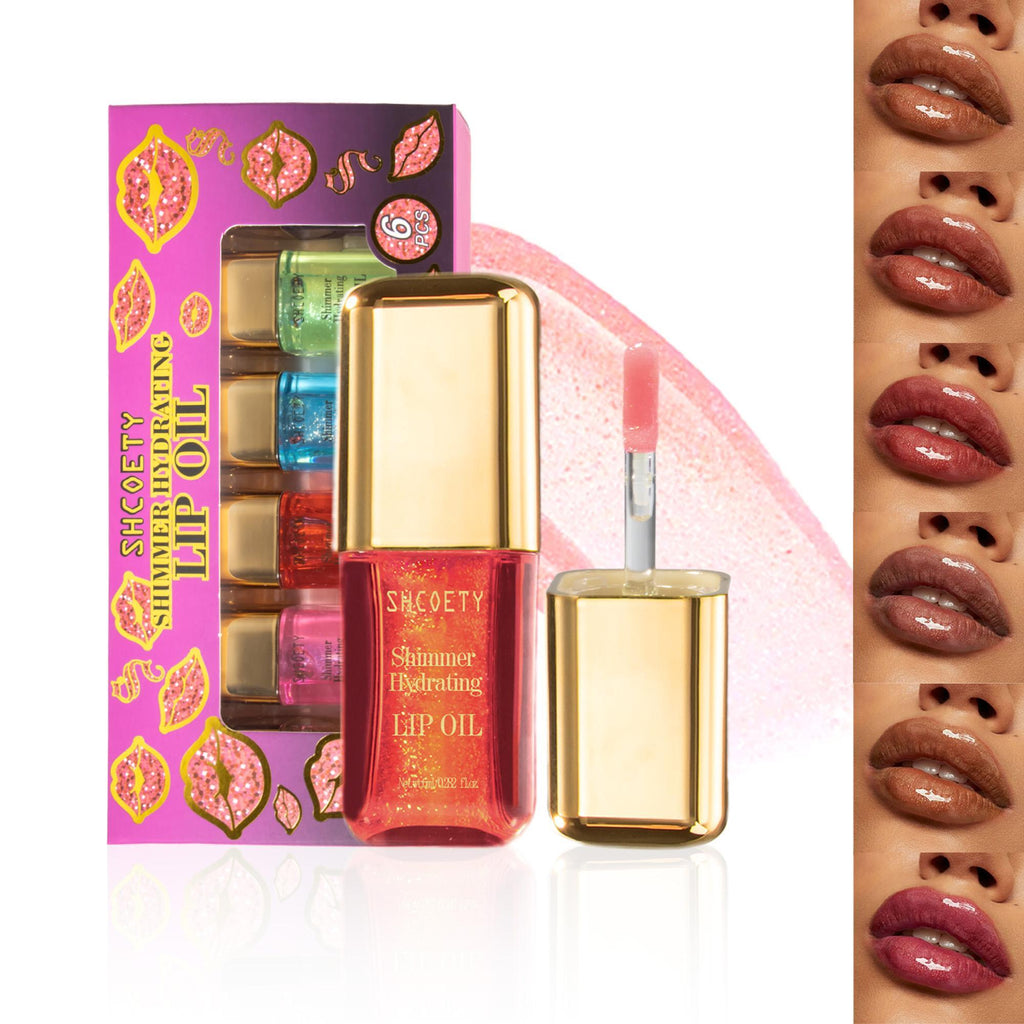 6pcs Hydrating Lip Oil Set - Long-Lasting Moisture & Nourishing Shine ¨C 6ml ¡Á 6