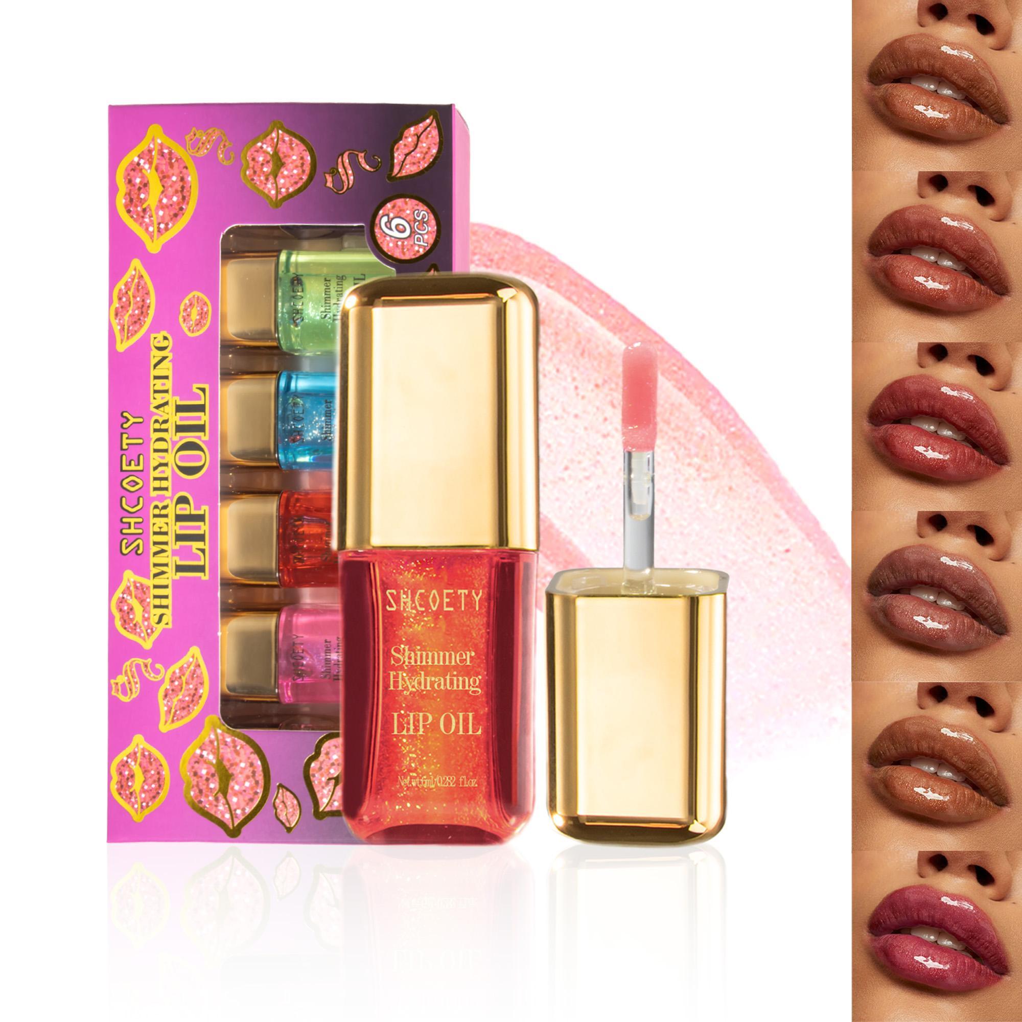 6pcs Hydrating Lip Oil Set - Long-Lasting Moisture & Nourishing Shine ¨C 6ml ¡Á 6