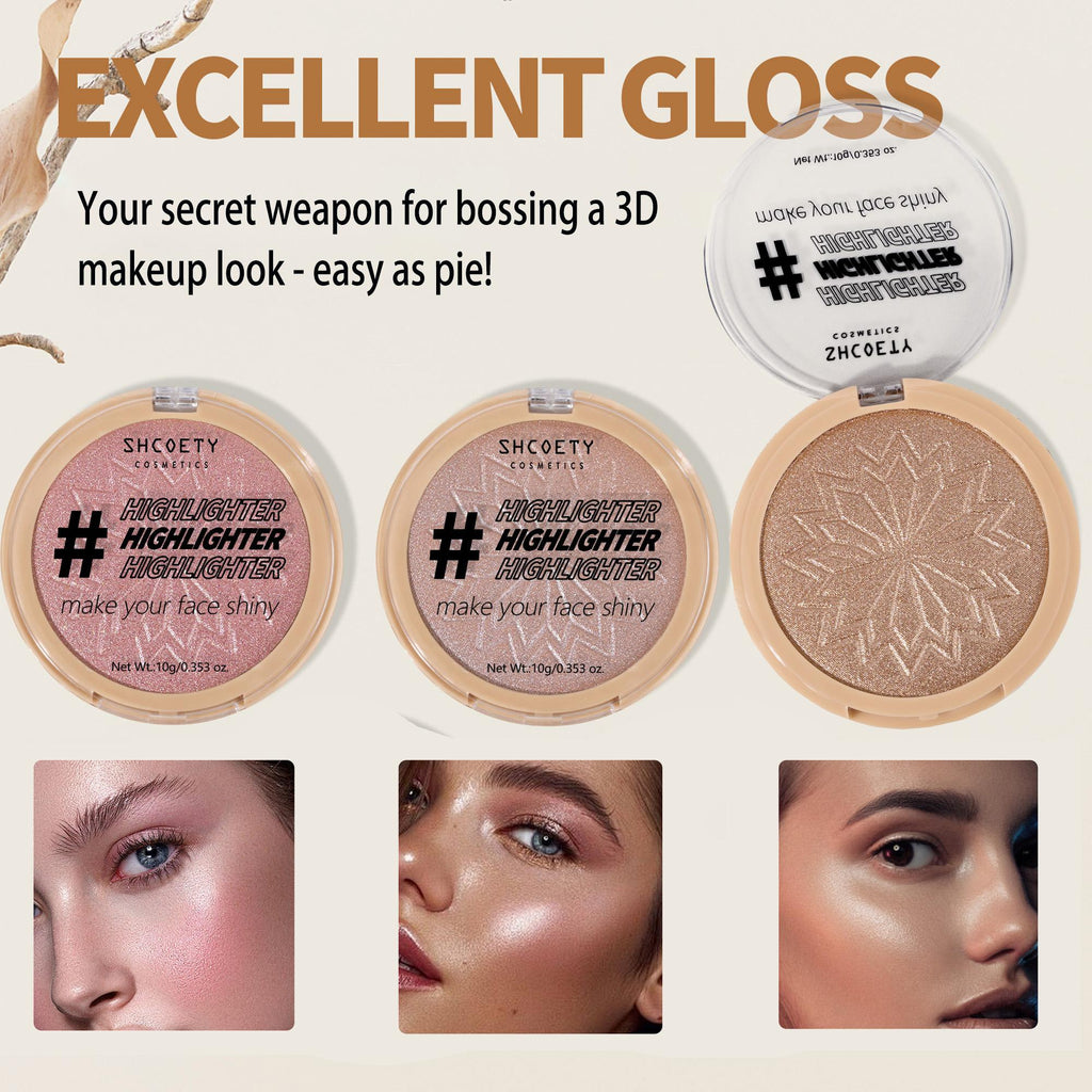 10g Face Highlighter Powder, Long-lasting & Natural Glow Highlighter for Women