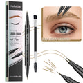 Double-Ended Eyebrow Pencil with Fork Tip & Brush ¨C Precise Liquid Brow Shaping, Easy Application for Beginners, Complete Eyebrow Grooming Kit