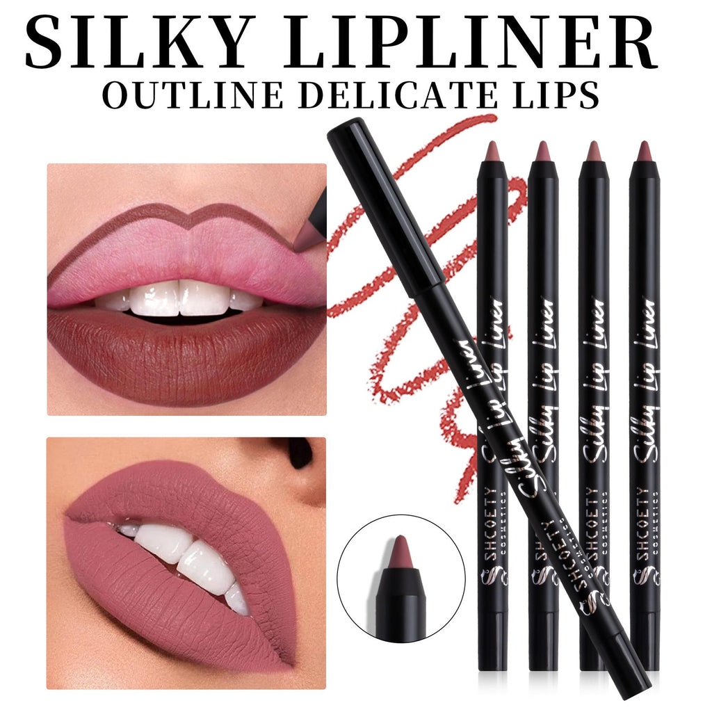 Multi Stick Lip Liner, 12pcs/Set Long Lasting Lip Liner Set, Includes Sharpener, Waterproof Silky Lip Liner Pencil for Women