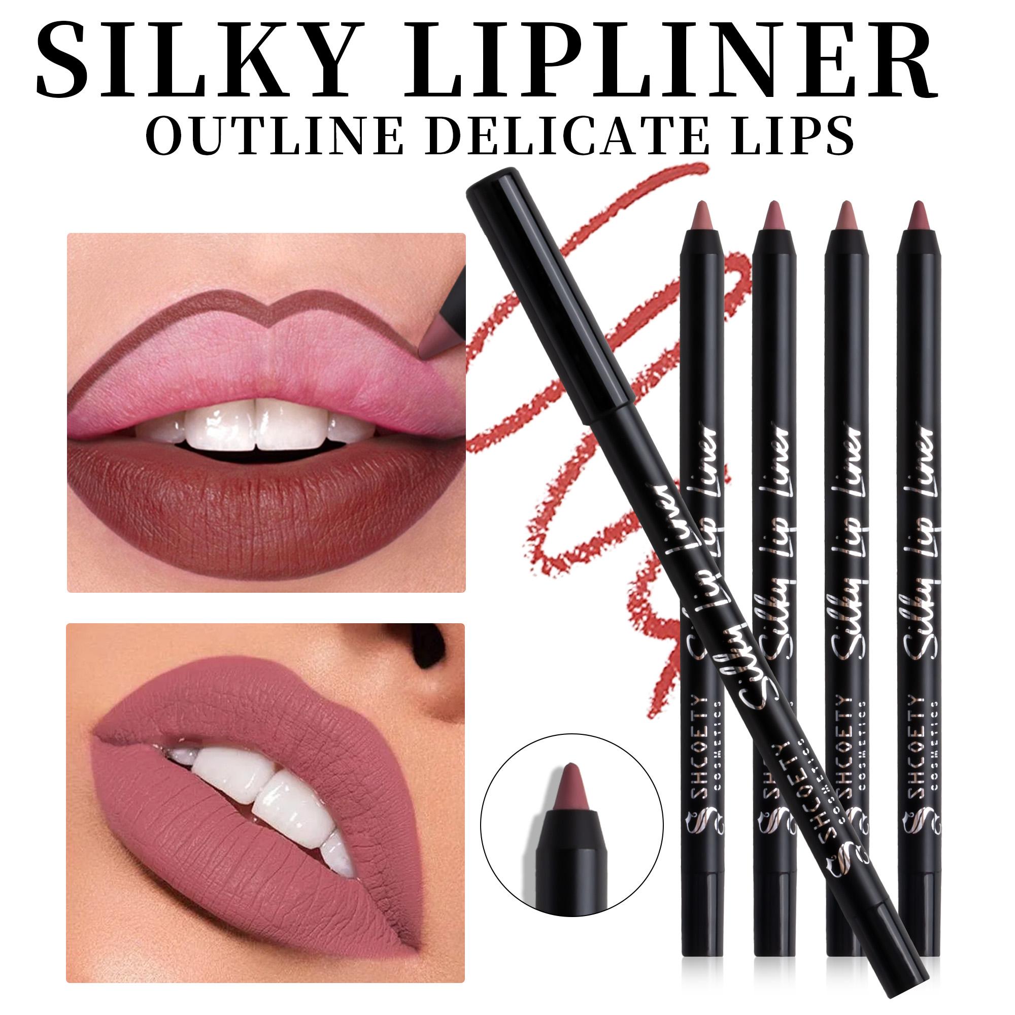 Multi Stick Lip Liner, 12pcs/Set Long Lasting Lip Liner Set, Includes Sharpener, Waterproof Silky Lip Liner Pencil for Women