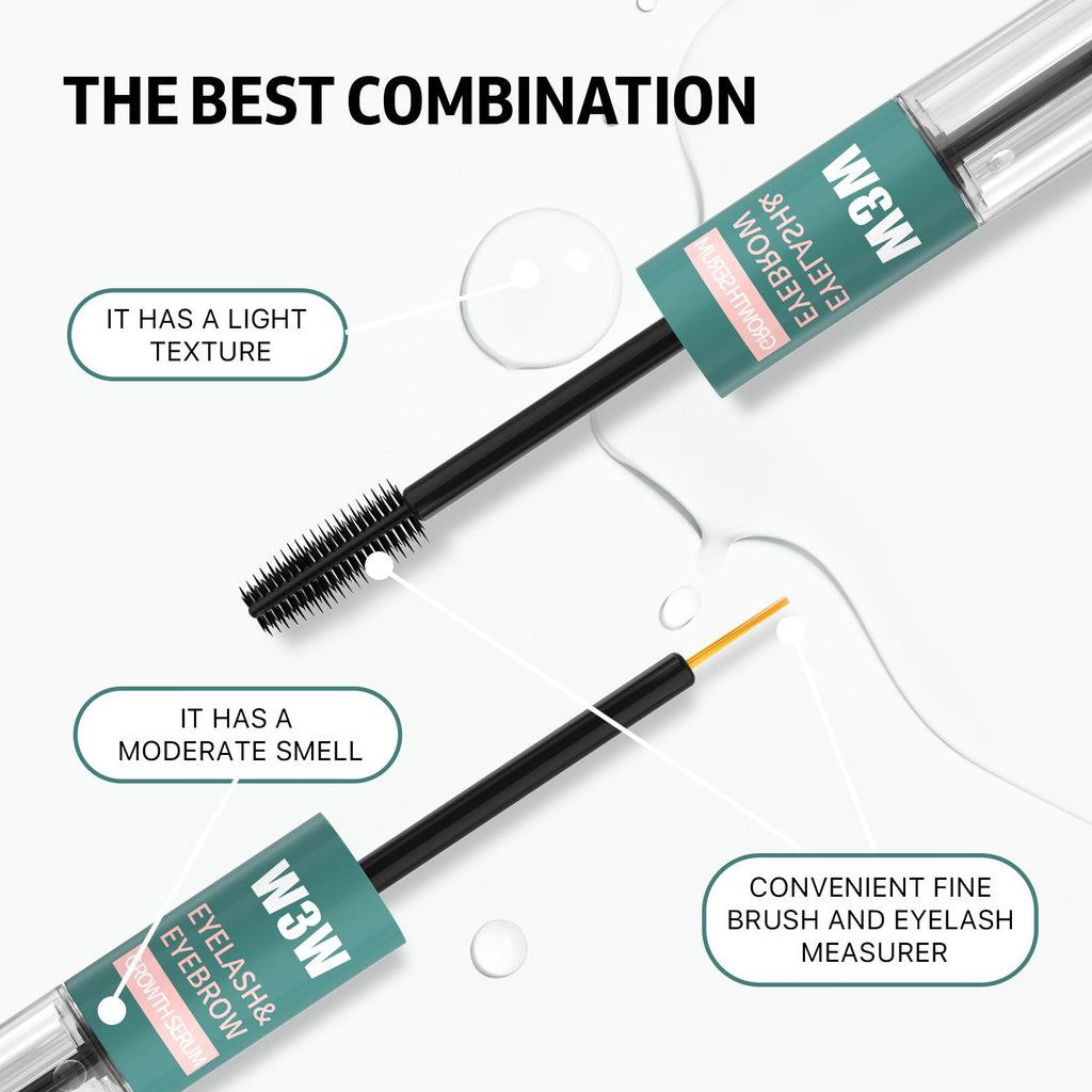 Eyelash & Brow Serum, Double-Ended Lash & Brow Care Formula, Gentle Nourishing Serum