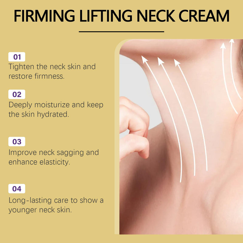 Neck Cream-Firming and Lifting Neck Cream, Double Roller Massage, Deep Moisturizing for Neck, Firming the Neck for Women