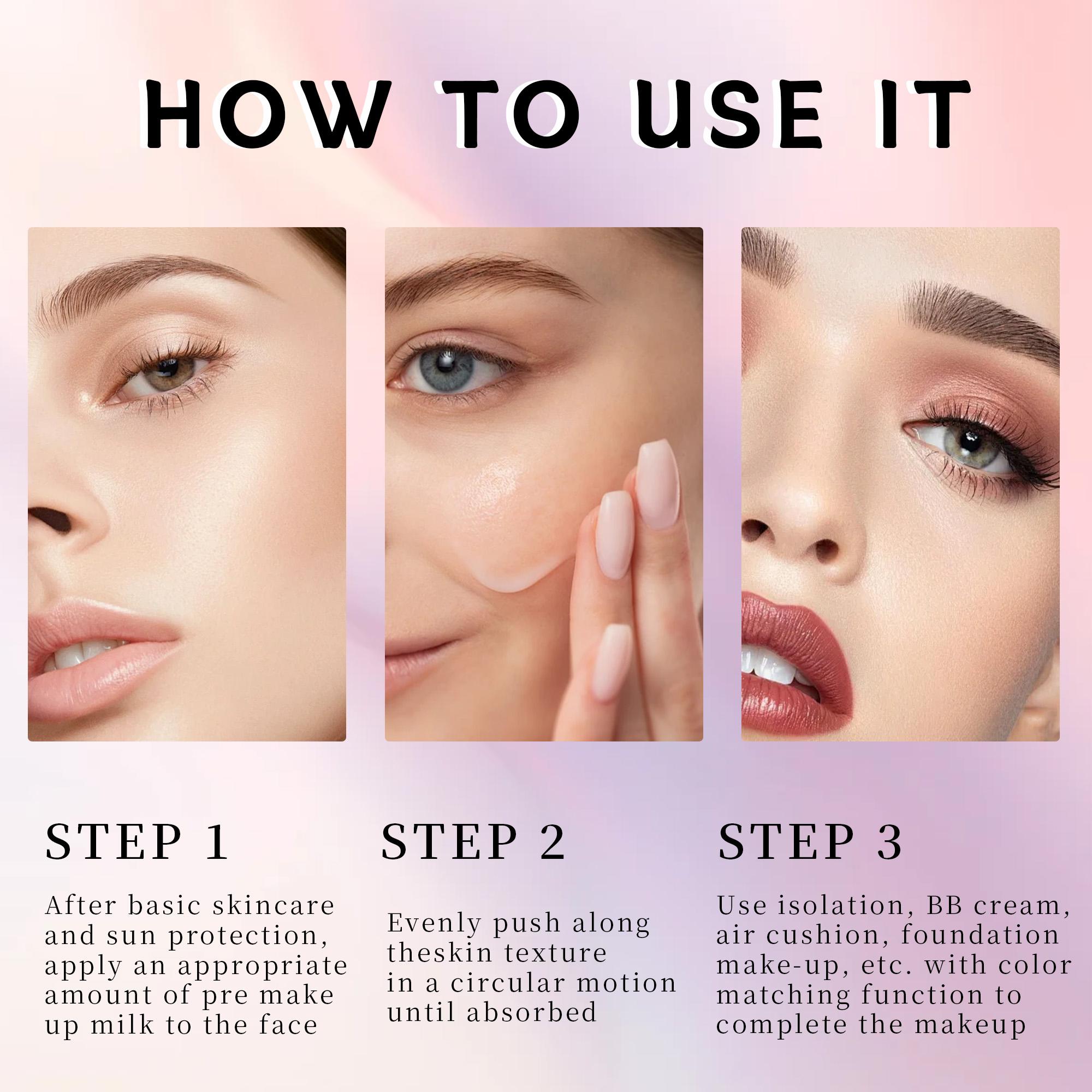 Moisturizing Makeup Primer, Long-lasting Makeup Base, Lightweight Brightening Facial Makeup Product for Women
