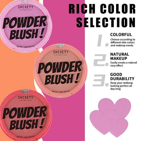 Facial Powder Blush, Long-lasting Face Matte Blush for Women, Natural-Looking Finish