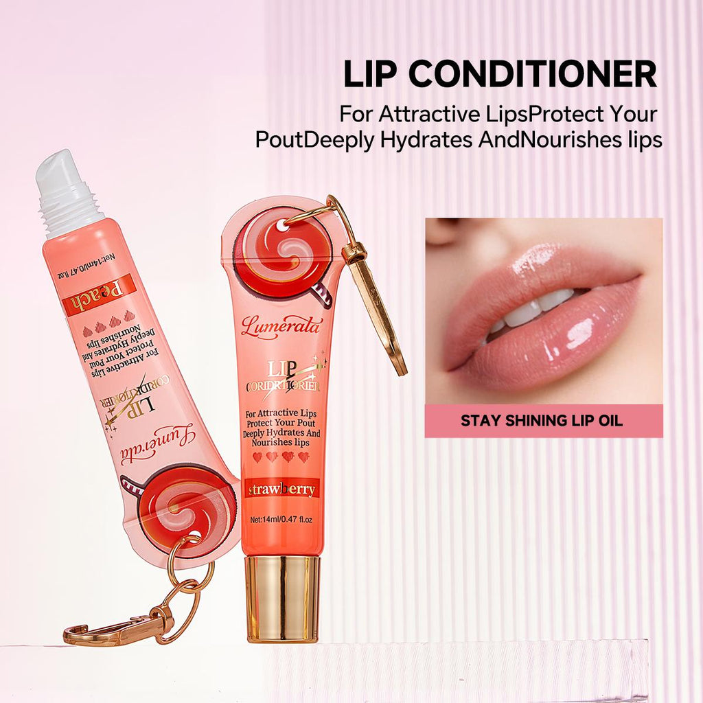 Lip Duo, Lip Conditioner & Lip Oil Set, Supreme Hydration & High-Shine Gloss, Moisturizing Lip Care Duo for Dry Chapped Lips, Travel-frindly