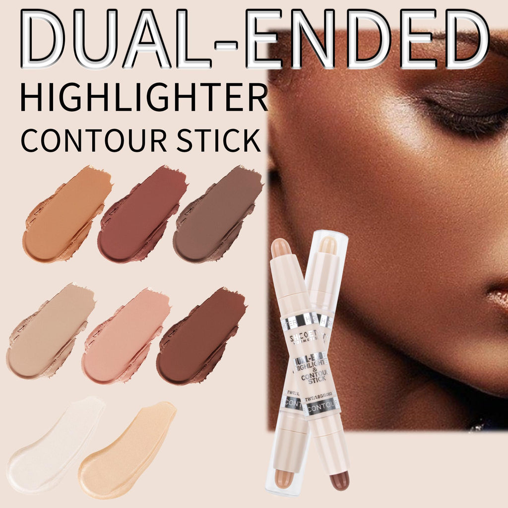 4pcs Double-Ended Contour & Highlight Stick, Long Lasting & Sculpt 3D Effects for Women