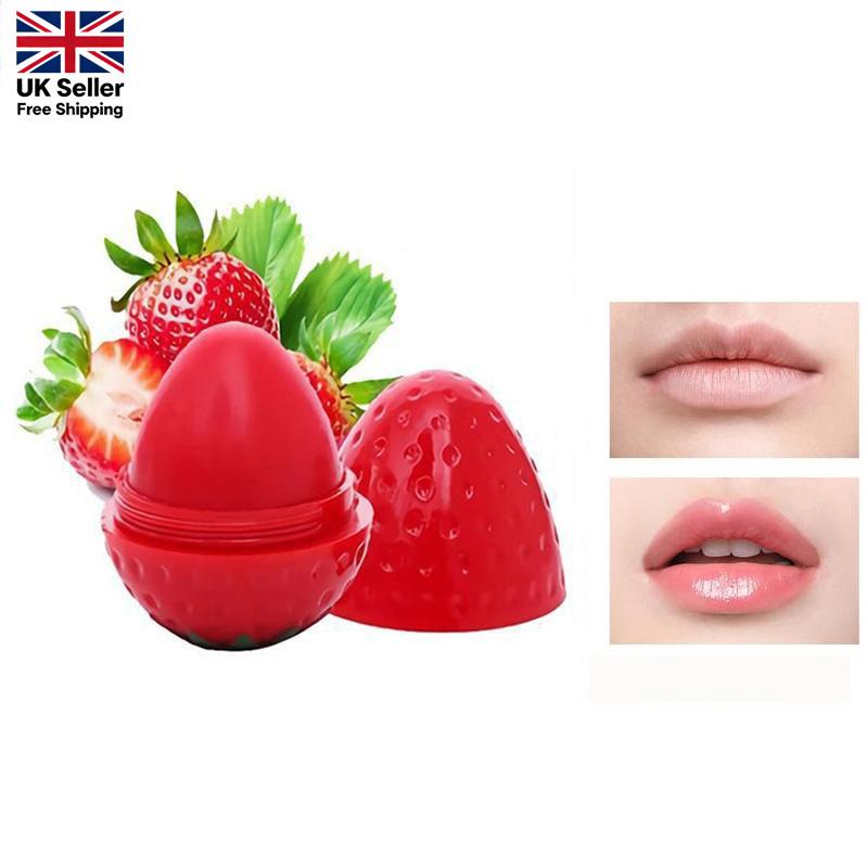 12g Lip Balm, Strawberry Lovely Shaped, Long-lasting Hydration & Travel-friendly Lip Balm