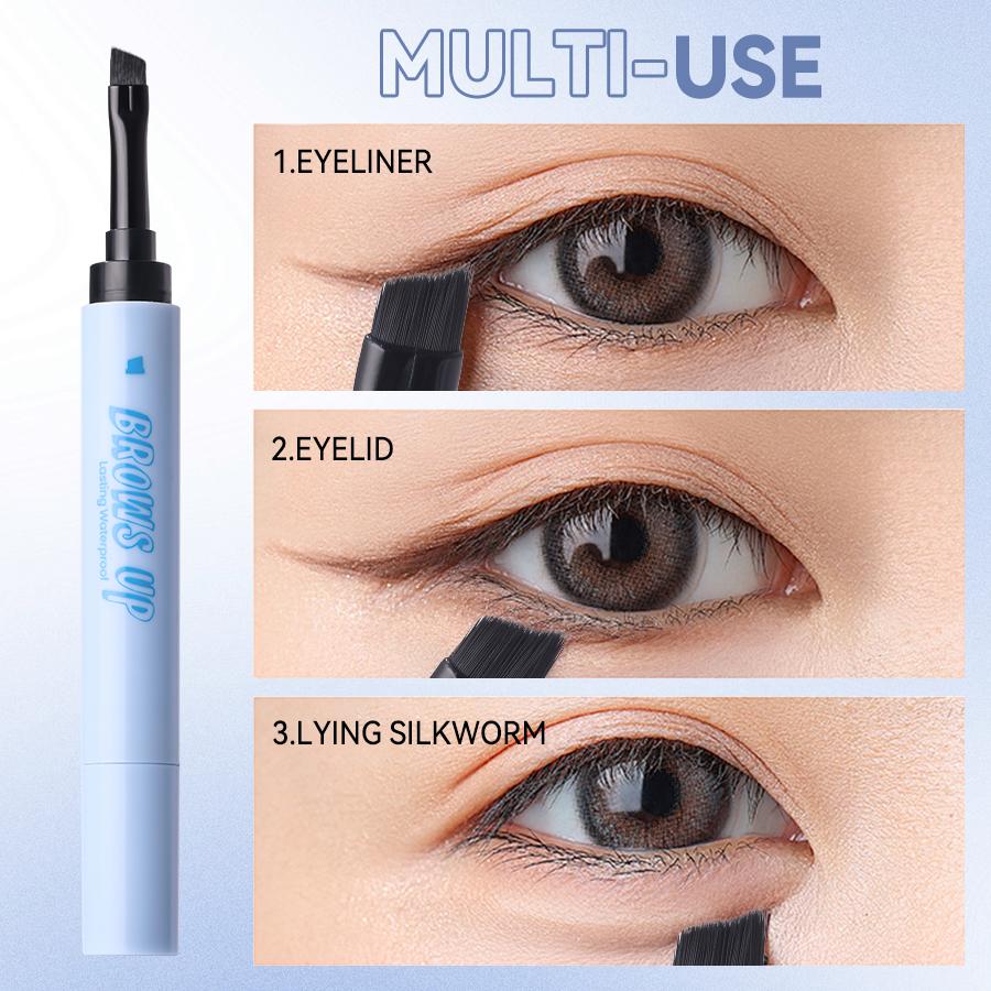 2 In 1 Eyebrow Pomade with Eyebrow Brush, Long-Lasting Eyebrow Makeup, Eyebrow Pencil