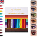 Waterproof Eyeliner Pen, 12pcs Quick Drying Long Lasting Eyeliner Pen, Easy Coloring, Highly Pigmented, Smudge-proof