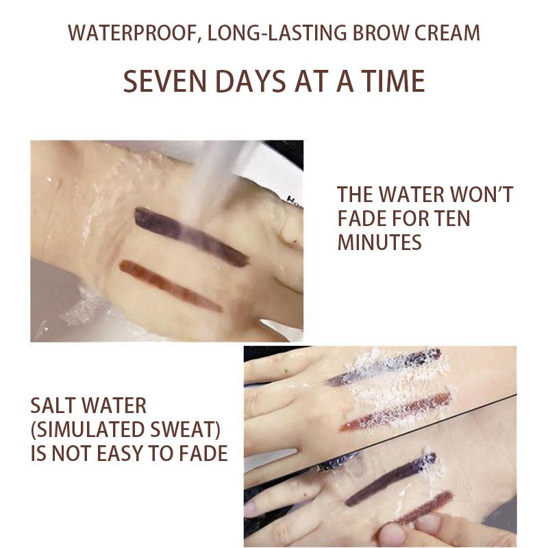 Air Cushion Eyebrow Gel with Brush, Eyebrow Color Eyebrow Gel Tinted Eyebrow Gel Waterproof Long Lasting Quick Dry Air Cushion Eyebrow Tint