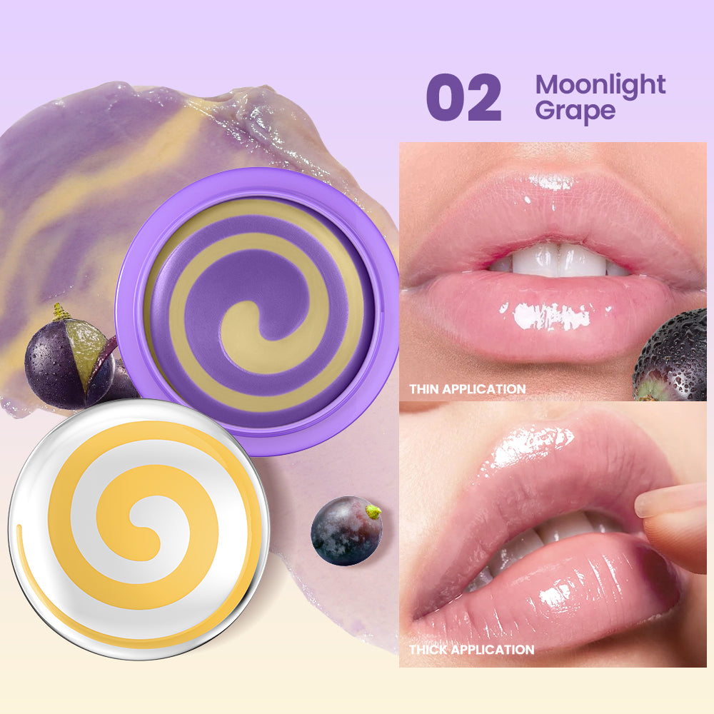 Fruity Aroma Lip Mask with Spatula, Dual-Color Deeply Moisturizing Lip Balm, Lip Moisturizer, Anytime Lip Care for Women