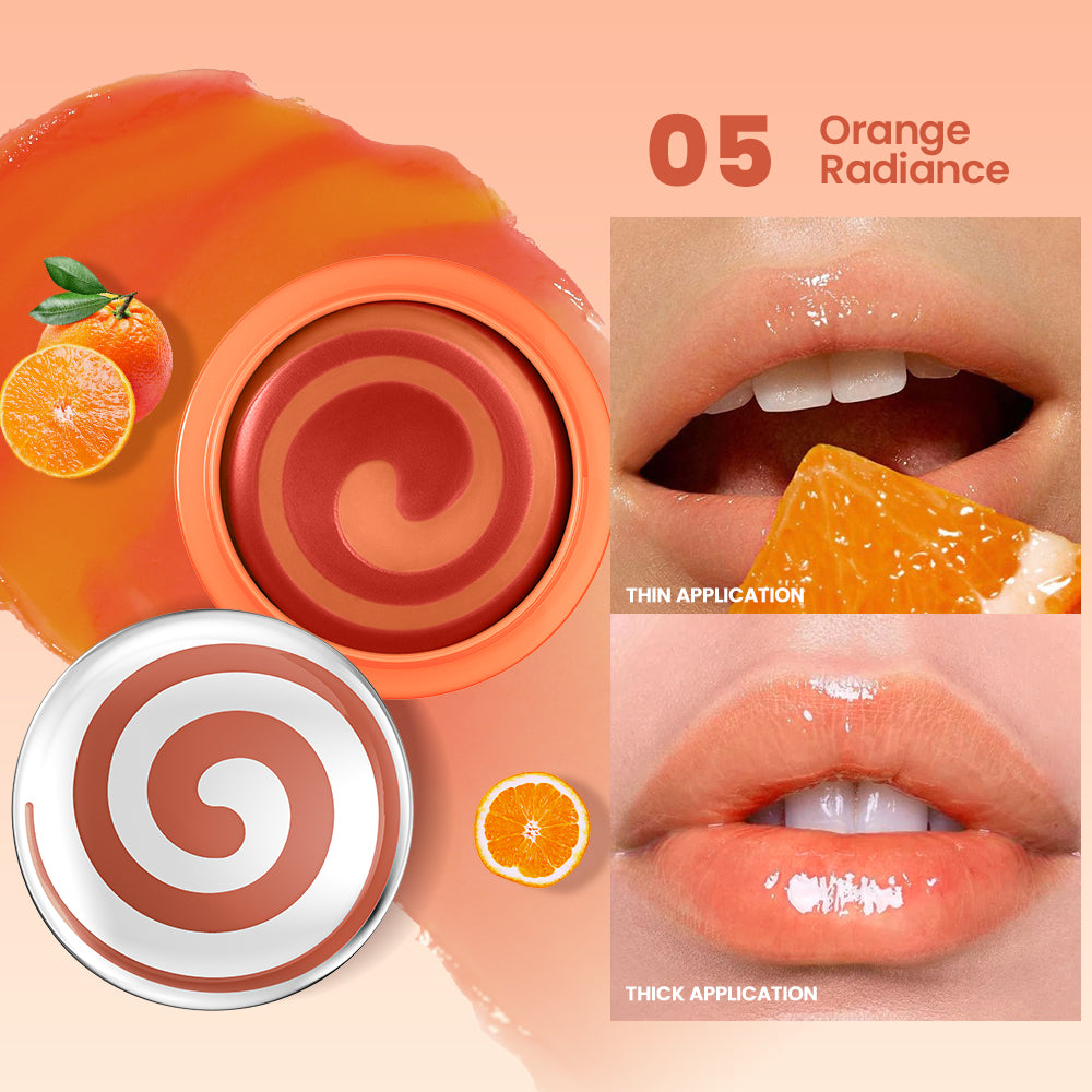 Fruity Aroma Lip Mask with Spatula, Dual-Color Deeply Moisturizing Lip Balm, Lip Moisturizer, Anytime Lip Care for Women